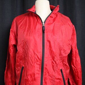 Vintage Gap Red Windbreaker Jacket Kids Large 10 Boys Girls 2001 Full Zip